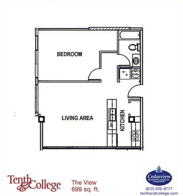 Tenth & College - The View - 1 Bed, 1 Bath – photo 1