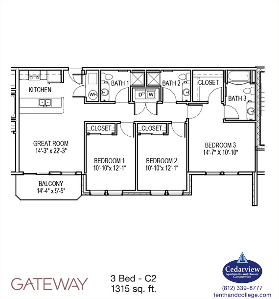 Bloomington Apartment: 1280 N. College Ave