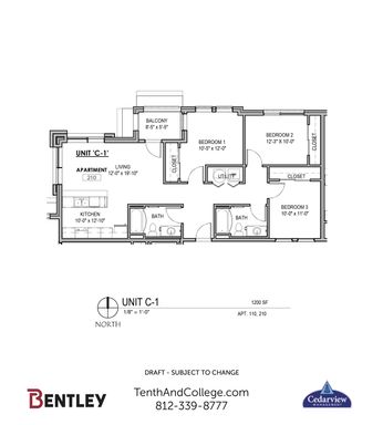 3 Bed, 2 Bath Corner Unit with Balcony (or Patio) – photo 1