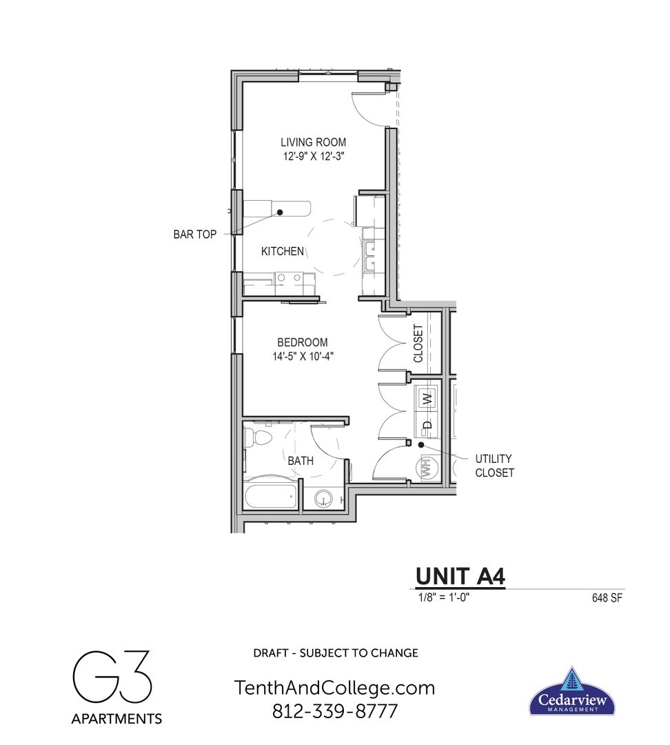 318 E Third Street - 101(FURNISHED), #101, Bloomington, IN 47401