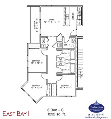 EastBay I - C (3 Bed, 2.5 Bath with Balcony) – photo 1