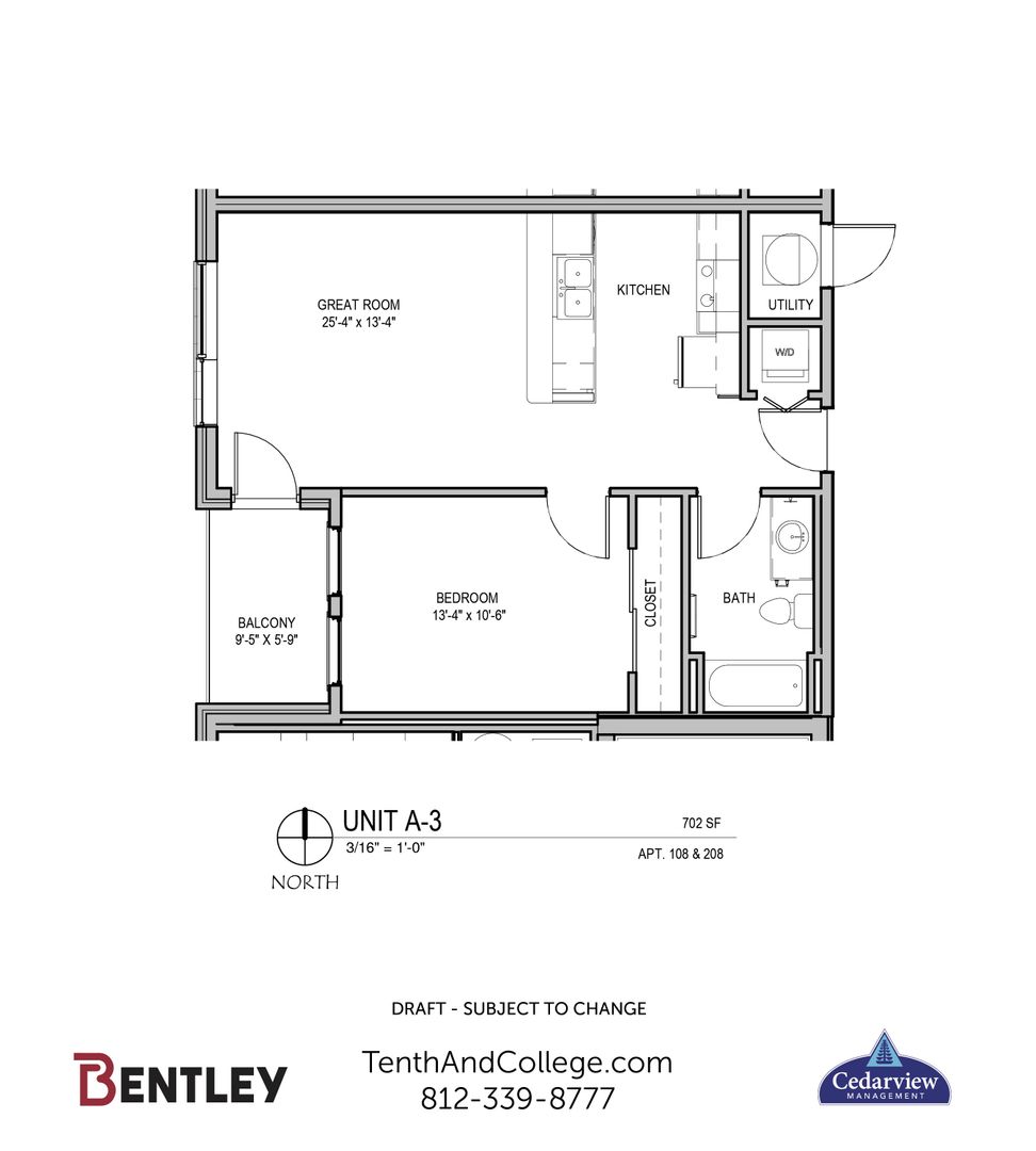 650 N. College Avenue - 208(FURNISHED), Bloomington, IN 47404