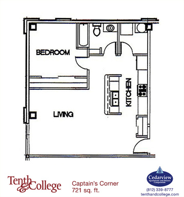Tenth & College - Captains Corner - 1 Bed, 1 Bath – photo 1