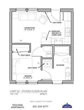 Studio 1 Bath Apartment at 619 N. Morton Street, Apt #202, Bloomington, IN – photo 1