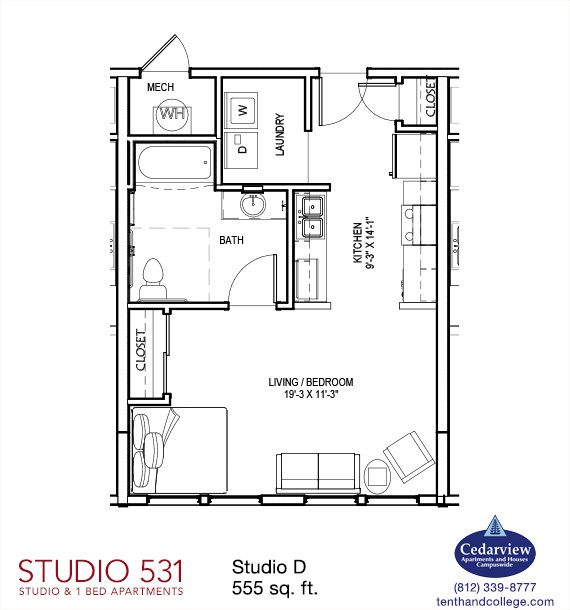 531 N. College Avenue, #106, Bloomington, IN 47404