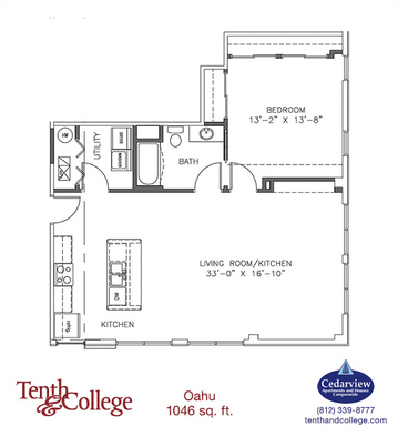 Tenth & College - Oahu - Oversized 1 Bed 1 Bath – photo 1