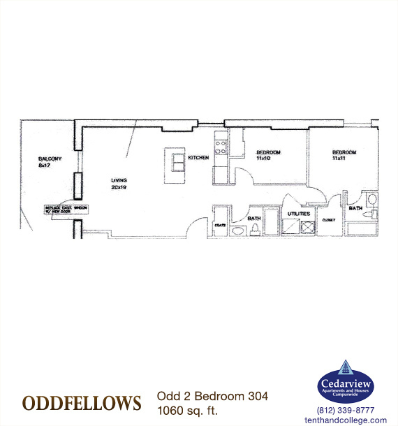 106 E. Kirkwood Avenue, Apt. #304, Bloomington, IN 47408