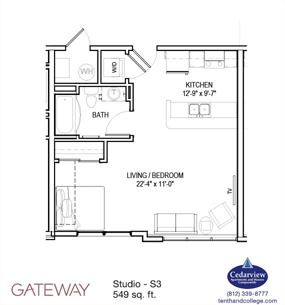 Bloomington Apartment: 1280 N. College Ave