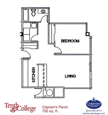 Tenth & College - Captains Perch - 1 Bed, 1 Bath – photo 1