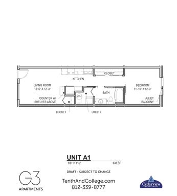 1 Bedroom with Juliet Balcony – photo 1