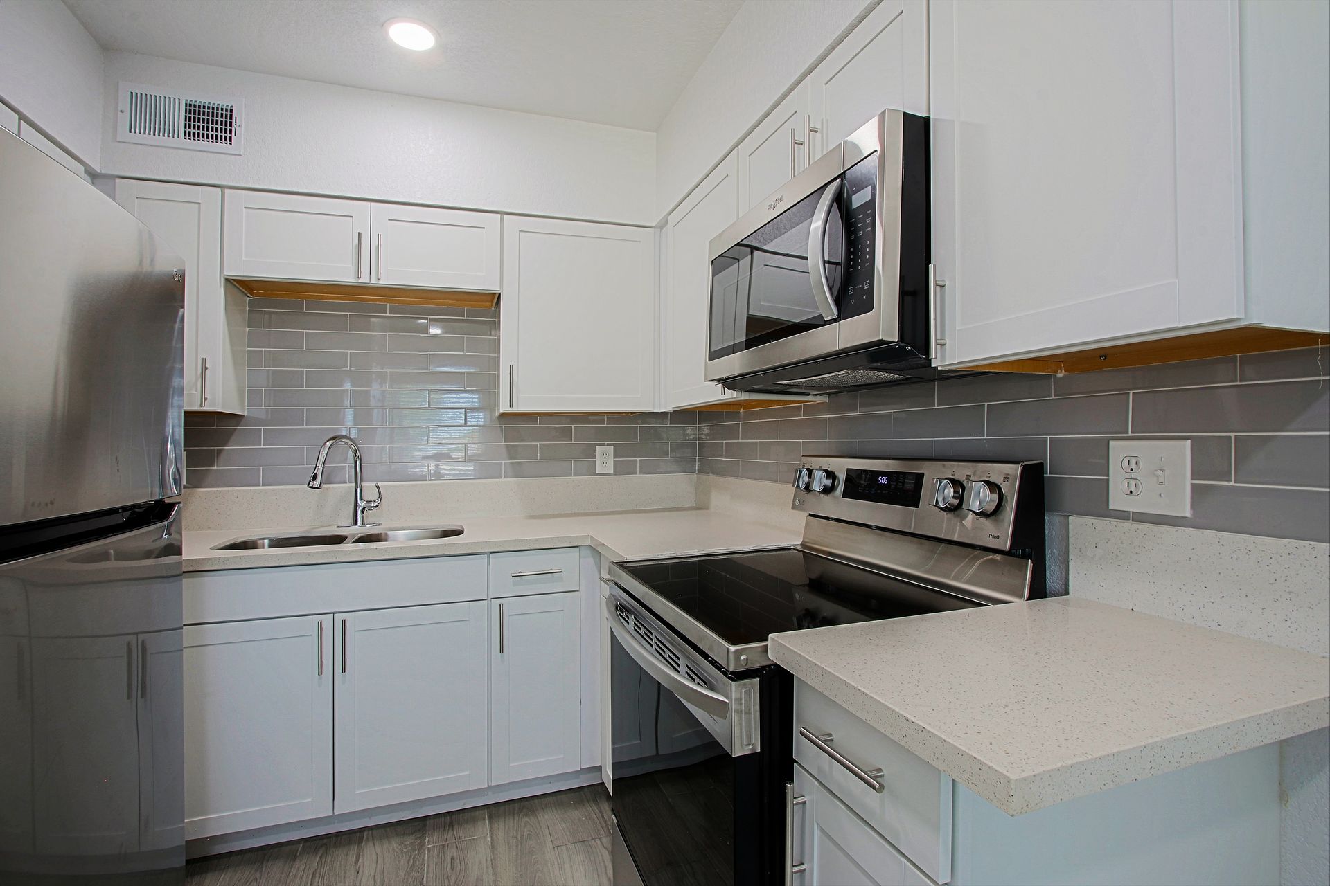 Apartment kitchen — representative home at Urbana at Arcadia.