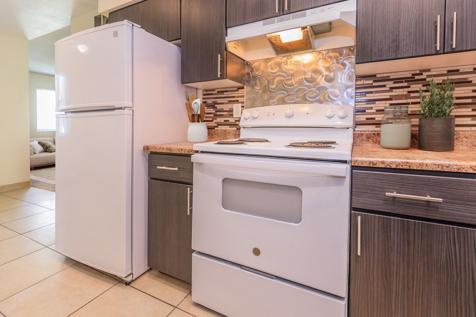 Apartment kitchen — representative home at Lynnwood Apartments.