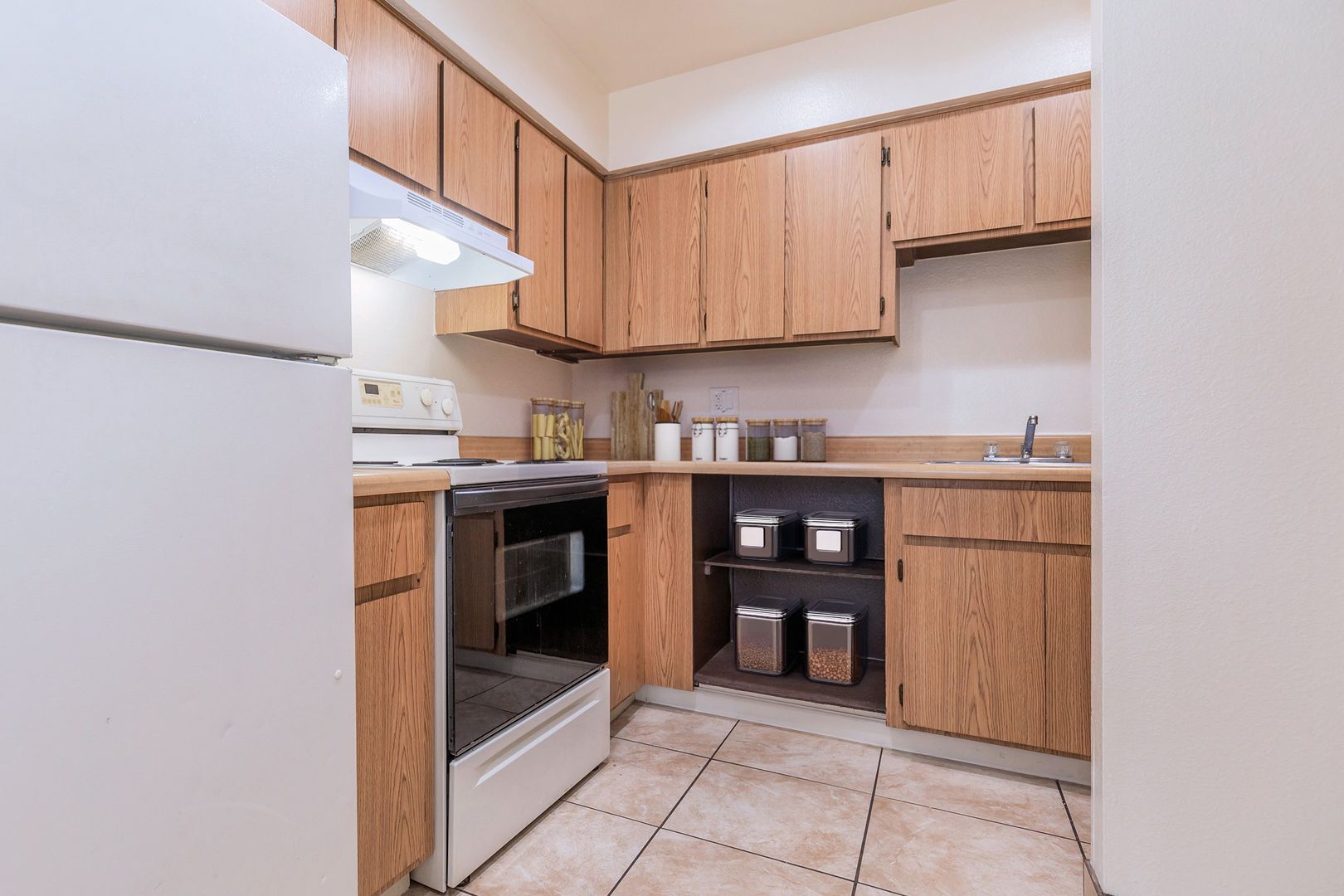 Apartment kitchen — representative home at Lynnwood Apartments.