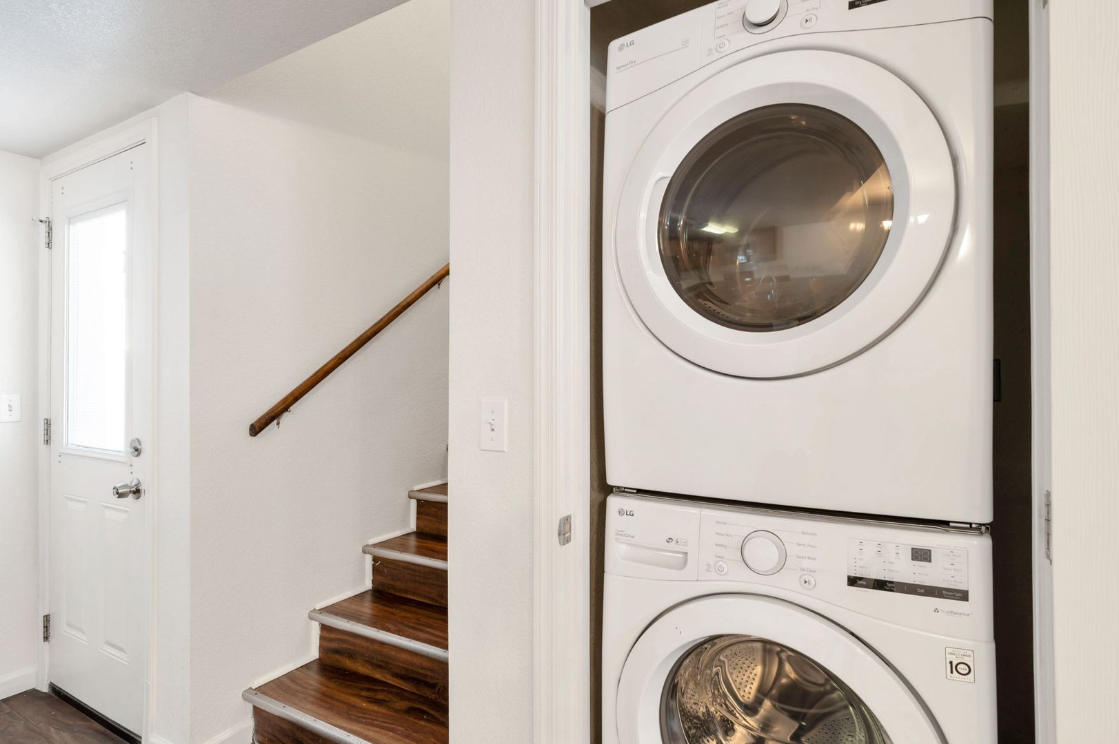 In-home laundry area — representative home at San Augustine Townhomes.