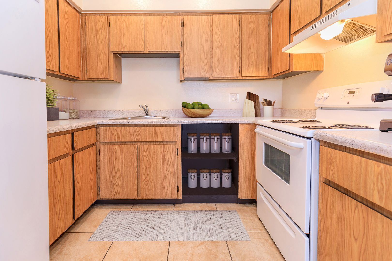 Apartment kitchen — representative home at Lynnwood Apartments.