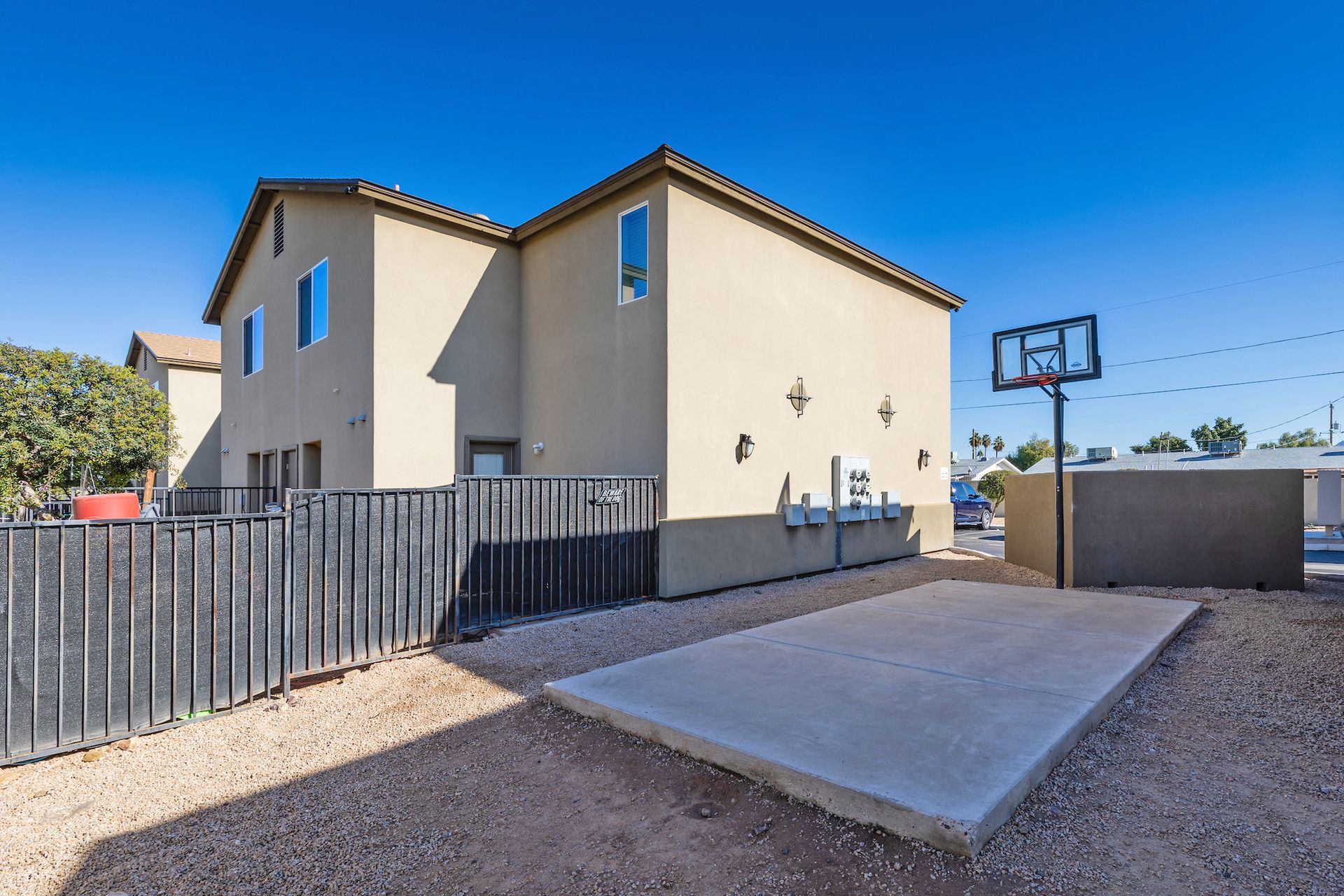 Basketball court at San Augustine Townhomes.