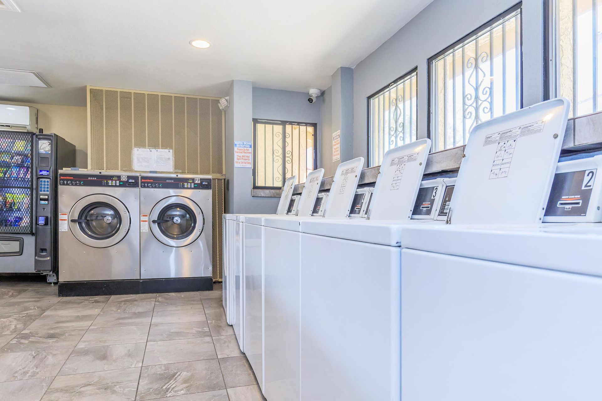 Shared laundry room at Lynnwood Apartments.