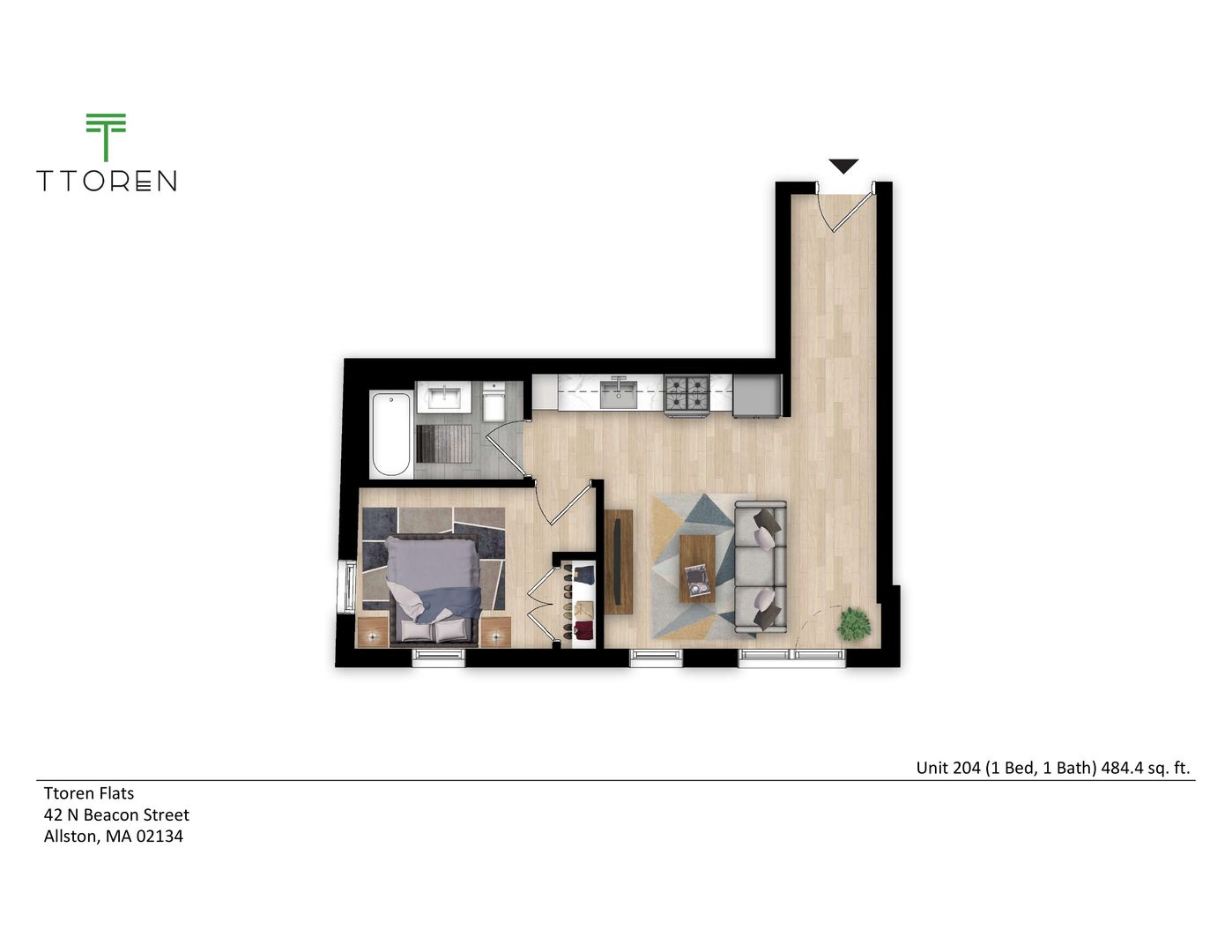 Boston Apartment: 42 North Beacon Street