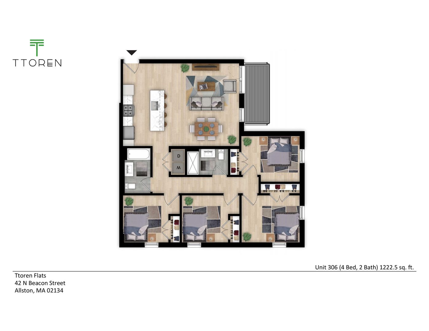 Boston Apartment: 42 North Beacon Street