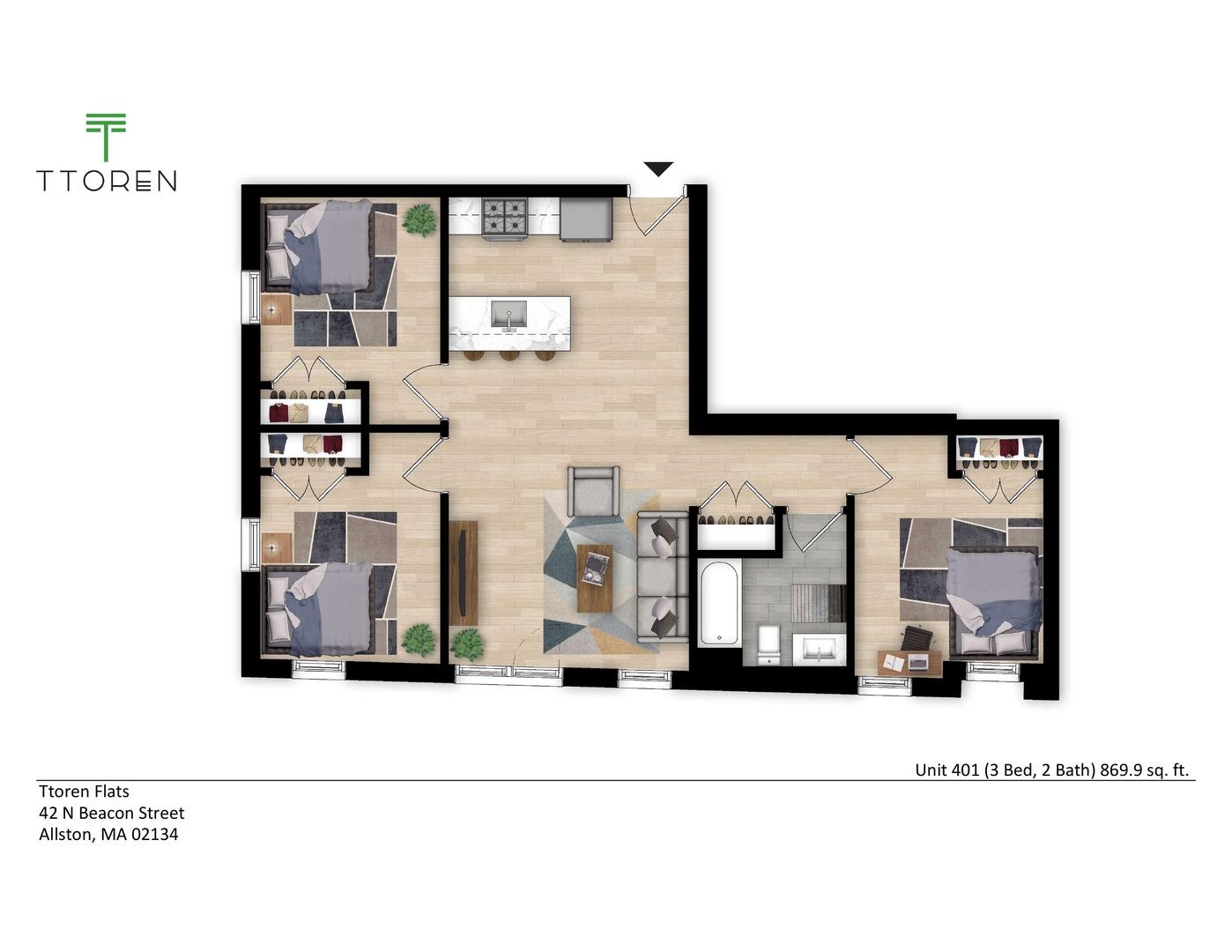 Boston Apartment: 42 North Beacon Street