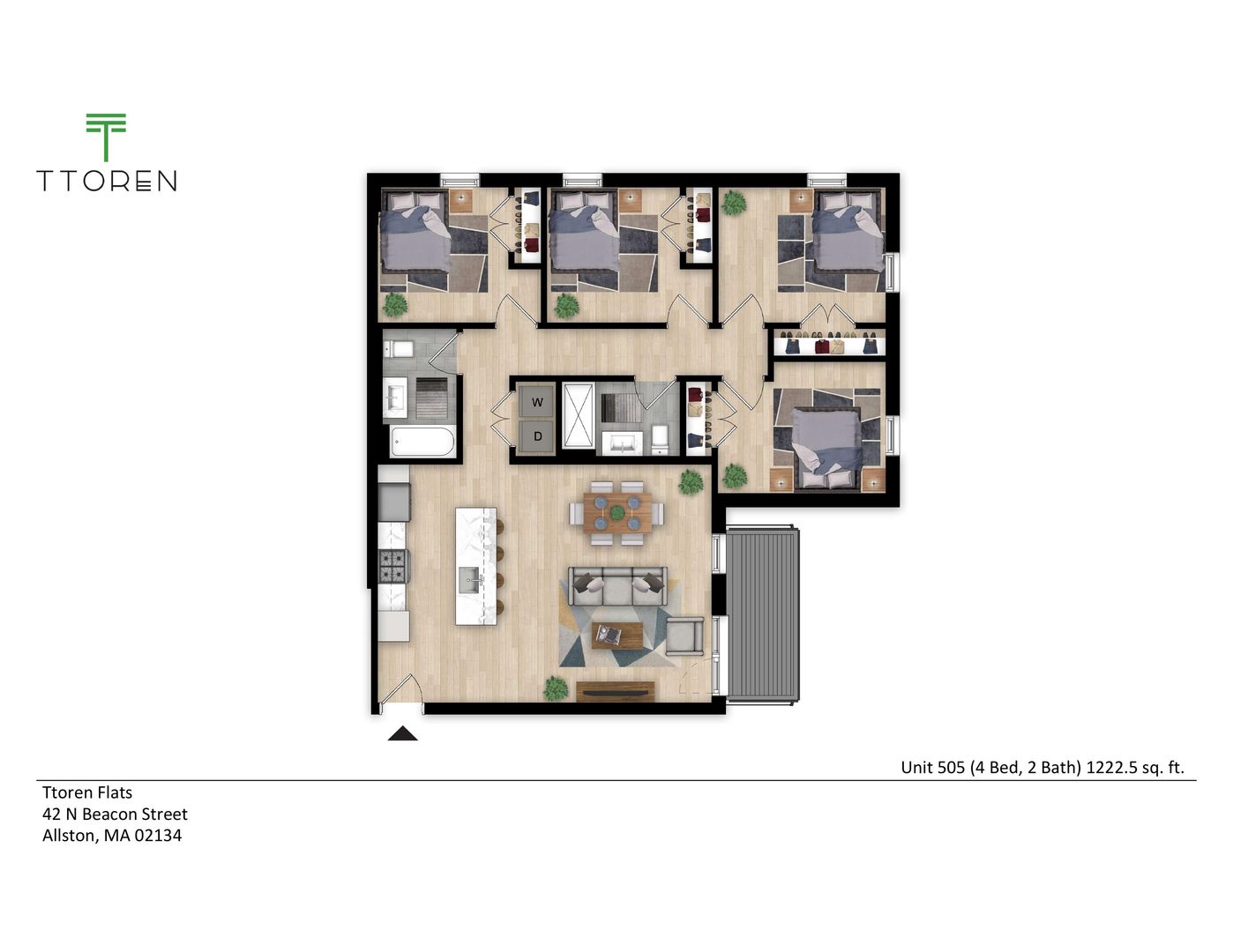 Boston Apartment: 42 North Beacon Street