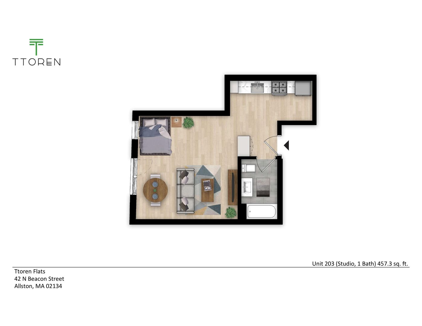 Boston Apartment: 42 North Beacon Street