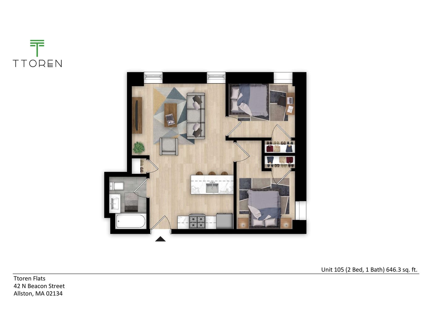 Boston Apartment: 42 North Beacon Street
