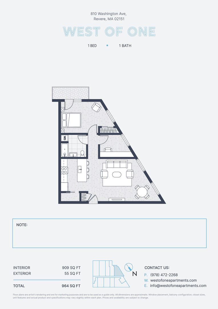 Revere Apartment: 810 Washington Ave