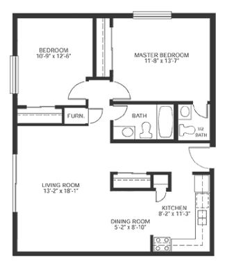 Cedar II - Garden level 2 bedroom with community washers/dryers & storage – photo 1