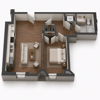 1Bed/1Bath at The Palmer!