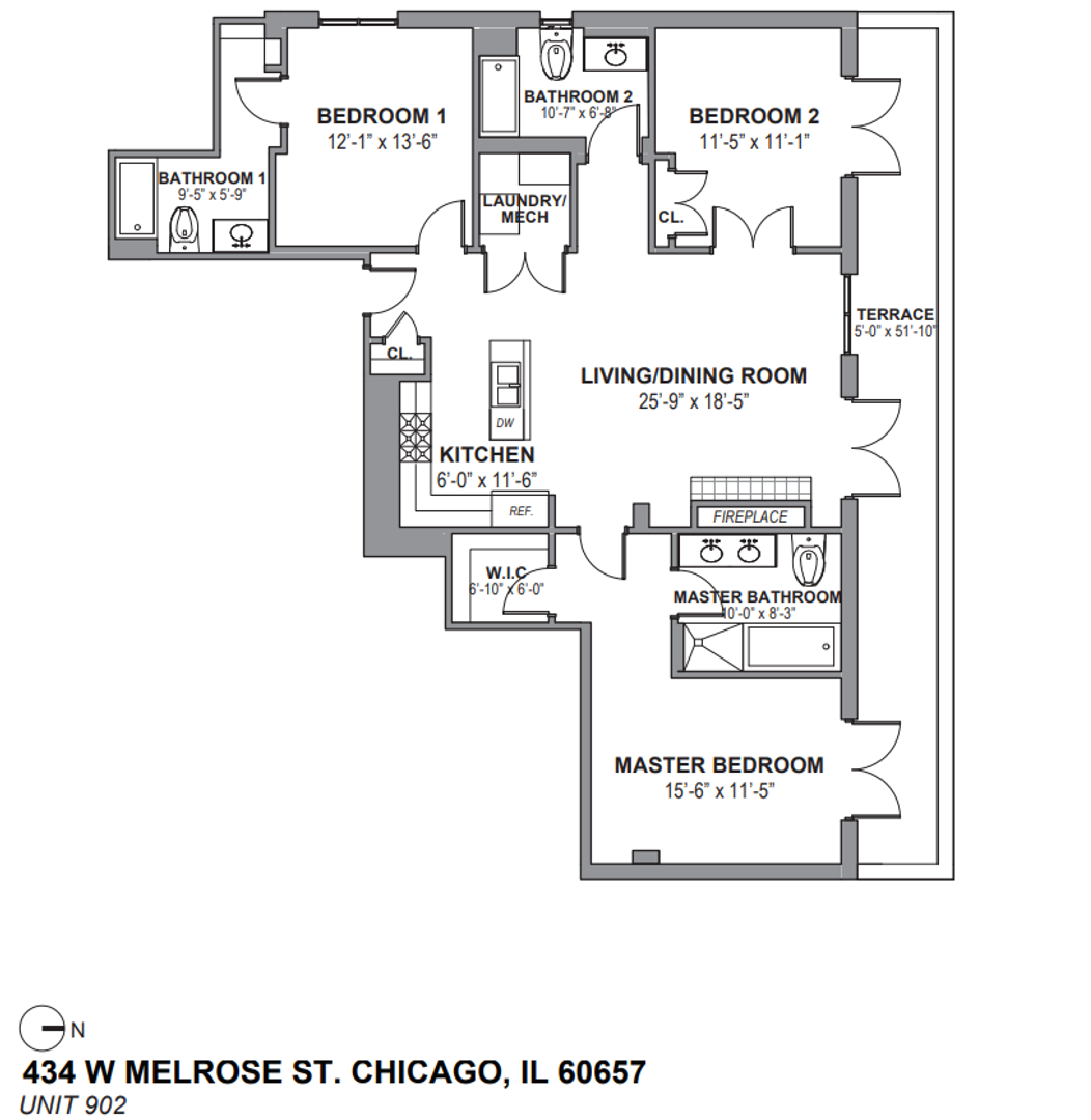 Chicago Apartment: 434 W.Melrose St.