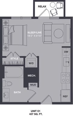 Affordable Program Studio 437sqft – photo 1