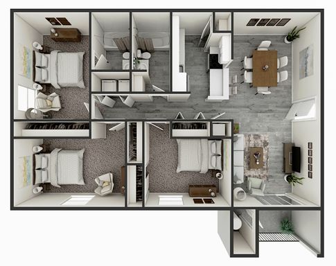 Fully Renovated 3 Bedroom Available at The Latitude Apartments! – photo 1