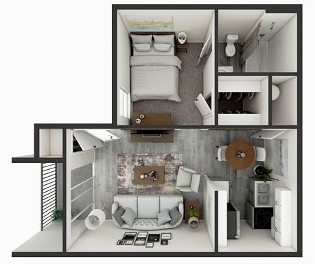 Spacious Studio Available at Union Point Apartments! – photo 1