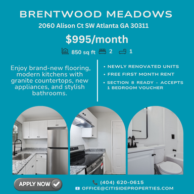 Spacious 2-bedroom, 1-bath apartment at 2060 Alison Ct SW — Move in now and enjoy your FIRST MONTH RENT FREE! – photo 1