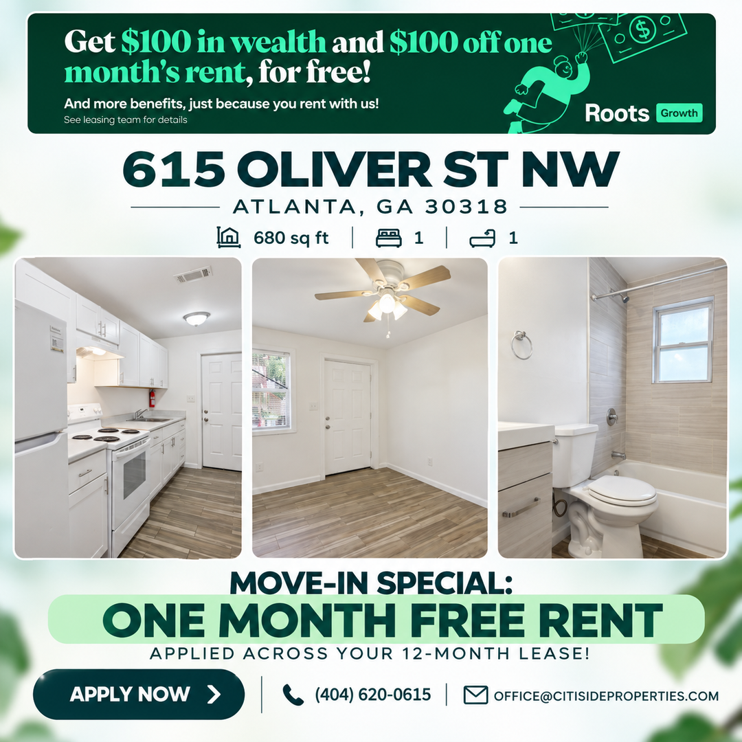 Atlanta Apartment: 615 Oliver St NW