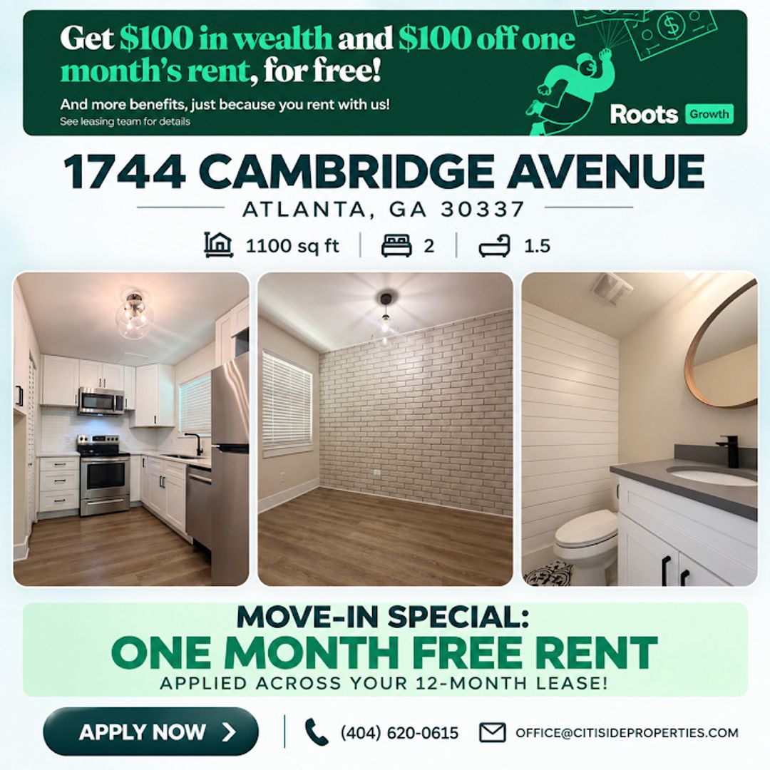 Atlanta Apartment: 1744 Cambridge Avenue