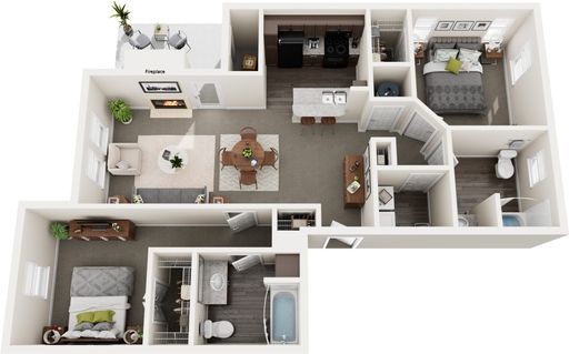 2 Bedroom 2 Bathroom Available Now