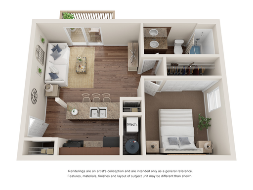 1 Bedroom 1 Bathroom Available Now