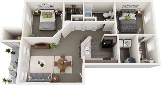 2 Bedroom 1 Bathroom Available Now