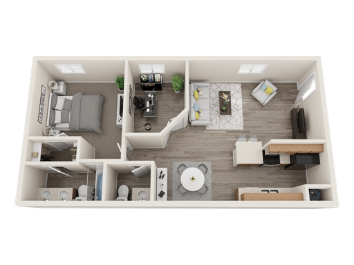 1 Bedroom w/ Den 1 Bathroom Available Now