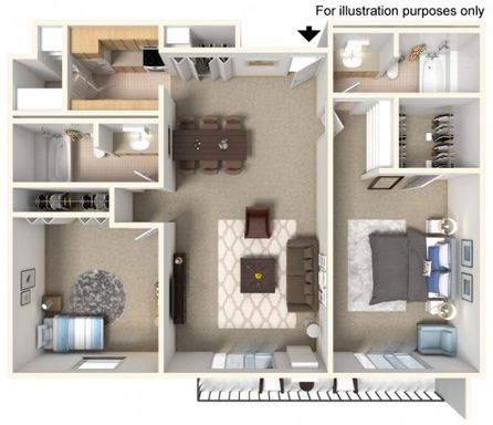 Large Sunny & Spacious 2 Bedroom 2 Bath w/Free Heat! – photo 1