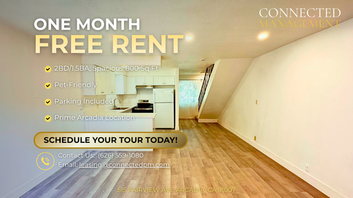 One Month Free Rent! Arcadia 2BR Apartment | Pet-Friendly | 1.5 Baths | 800 Sq. Ft. – photo 1