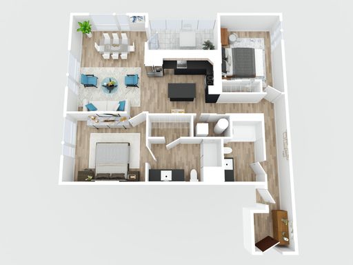 2 bedroom, 2 bathroom top floor with stunning views and a private balcony – photo 1