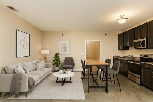 FLATS- One Bedroom with Barn Style Doors – photo 1