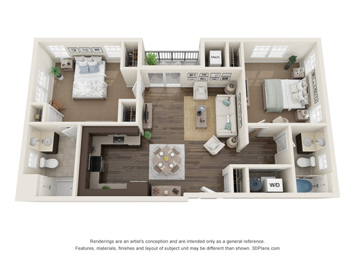 2-Bedroom Apartment in Modern Rental Community – photo 1