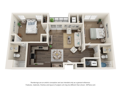 2-Bedroom Apartment in Modern Rental Community