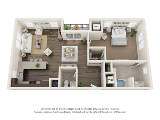 1-Bedroom Apartment in Modern Rental Community – photo 1