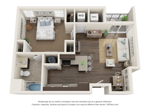 1-Bedroom Apartment in Modern Rental Community
