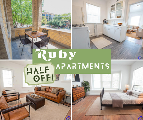 HALF OFF ONE MONTH! Top-Floor Downtown Living in The Historic Ruby Apartments! Original Hardwood Floors, Brand New HVAC, & Spacious Balcony! – photo 1